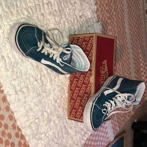 Gently used blue high top vans